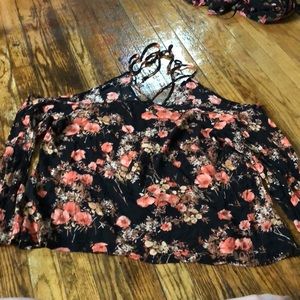 Mossimo off-the-Shoulder Floral Blouse